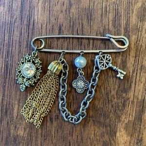 Oversized Charm Brooch